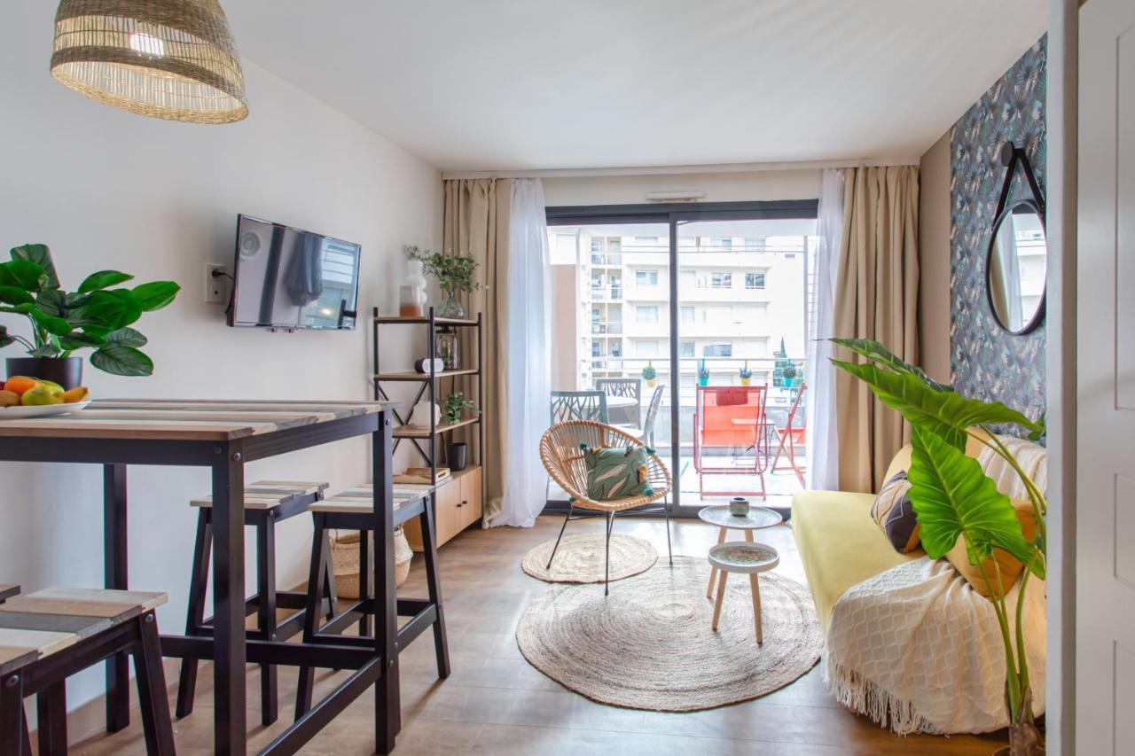 C1 Clemenceau Pool Balcony Bath Ac 2Mins Walk To Sand Beach Cannes Bagian luar foto